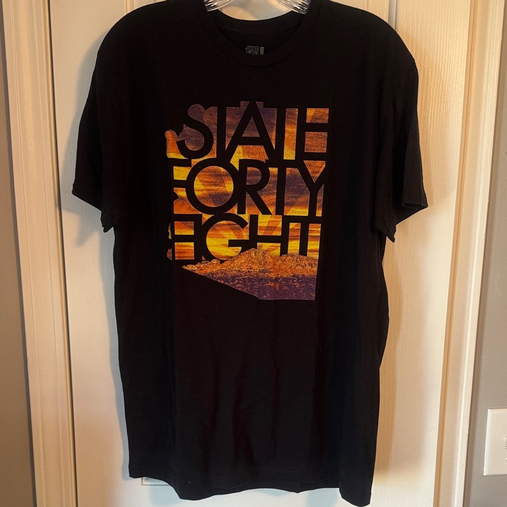 State of Mind Black Tee with Orange and Purple Graphic (10)